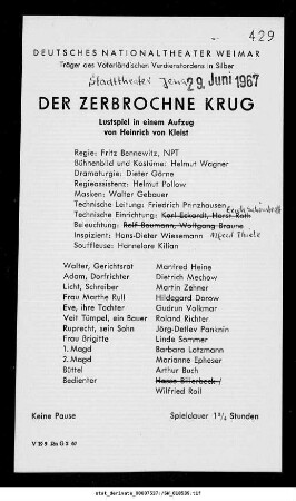 Der zerbrochne Krug