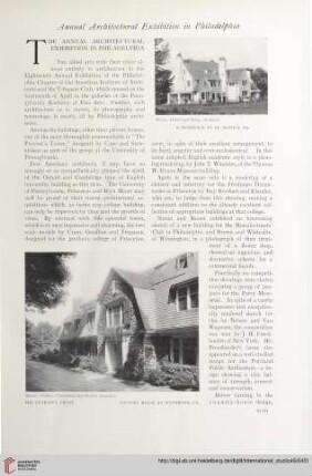 The annual architectural exhibition in Philadelphia