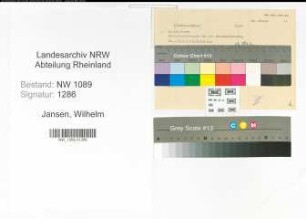 Entnazifizierung Wilhelm Jansen , geb. 25.08.1910 ()