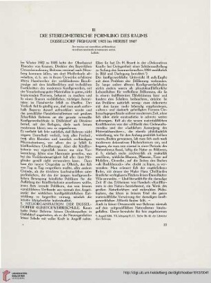 III.Die stereometrische Formung des Raumes