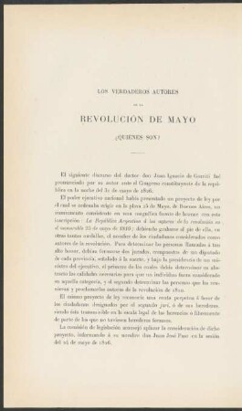Los verdaderos autores de la Revolución de Mayo : ¿Quiénes son?