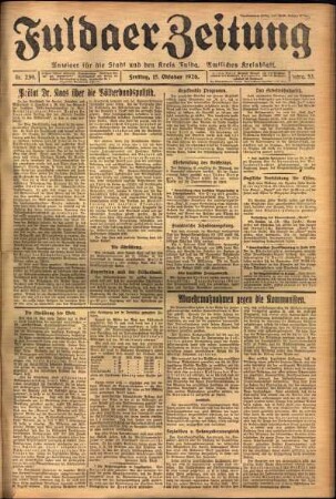 Ausgabe vom Freitag, den 15. Oktober 1926.