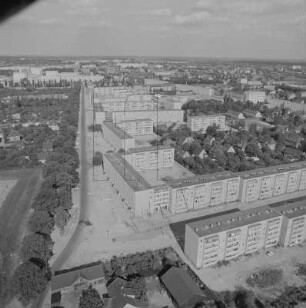 Großwohnsiedlung in Cottbus-Ströbitz : Blickrichtung Osten