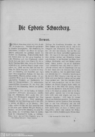 Die Ephorie Schneeberg