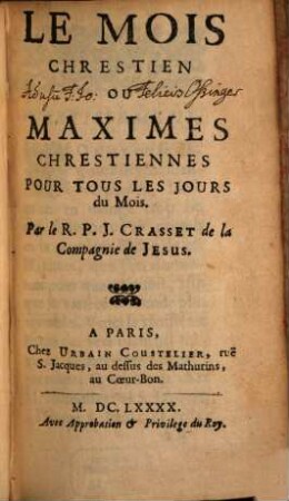 Le Mois chrétien
