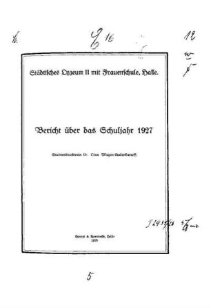 1927/28: Bericht ... - 1927/28