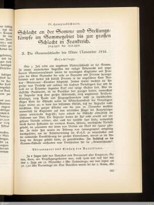 A. Die Sommeschlacht bis Mitte November 1916