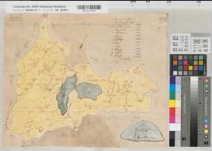 Wittgenstein-Hohenstein (Grafschaft) Übersichtskarte mit Lage des Wildgatters 1803 ca 1 : 60 000 38 x 49 kol. Zeichnung Reichskammergericht Anhang L Nr. 2,26