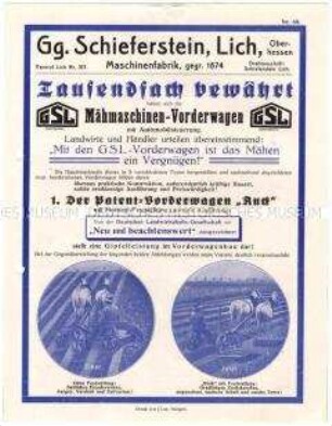 Mähmaschinen-Vorderwagen