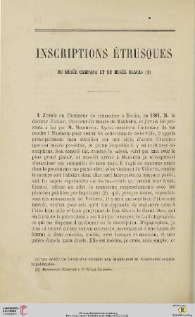 N.S. 7.1863: Inscriptions étrusques du musée Campana et du musée Blacas