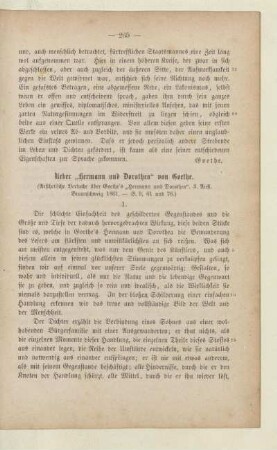 Weber "Hermann und Dorothea" von Goethe