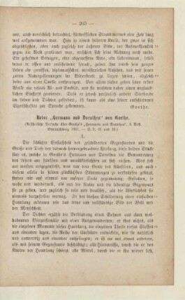 Weber "Hermann und Dorothea" von Goethe