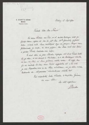 Brief an Georg Vierling : 12.09.1900