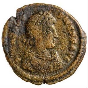 Münze, Aes 2, 15. Mai 392 bis 17. Januar 395 n. Chr.
