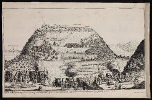 Die belägerung der Vestung Rothenberg, von dem Haubt Quartier Rollhofen an zu sehen anno 1703. - Veste Rothenberg, Schnaittach