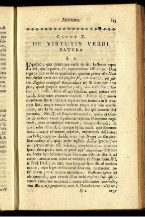 Caput X. De Virtutis Verbi Natura.