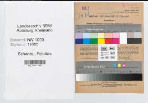 Entnazifizierung Felicitas Schanzel, geb. 11.04.1911 (Lehrerin)