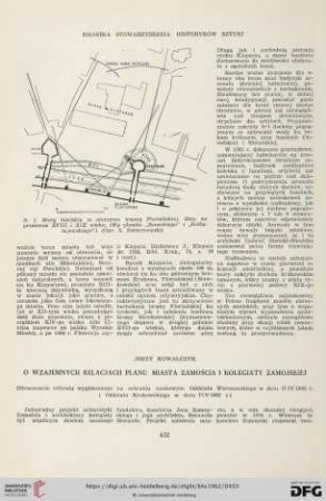 24: O wzajemnych relacjach planu miasta Zamościa i kolegiaty zamojskiej : (streszczenie referatu wygłoszonego na zebraniu naukowym Oddziału Warzawskiego w dniu 17.IV.1962 r. i Oddziału Krakowskiego w dniu 17.V.1962 r.)