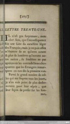 Lettre Trente-Une