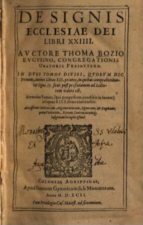 De signis Ecclesiae dei, 1.