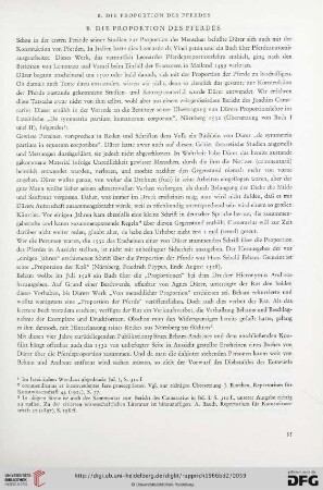 B. Die Proportion des Pferdes