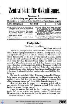 1. Heft (Jul. 1932)
