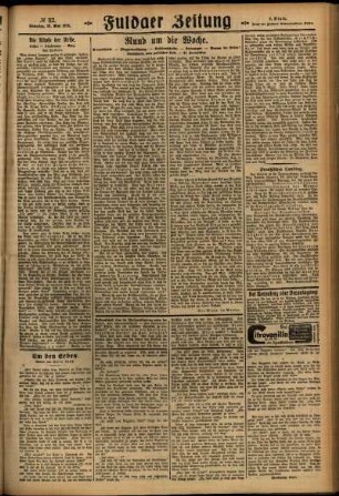 Zweite Ausgabe vom Sonntag, den 16. Mai 1926.