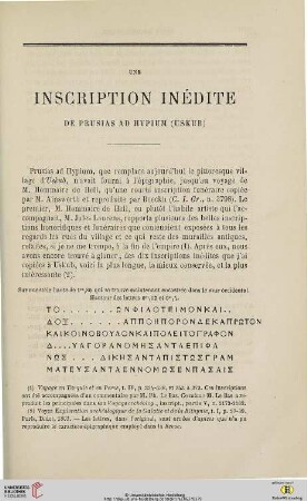 N.S. 7.1863: Une inscription inédite de Prusias ad Hypium (Uskub)