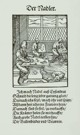Der Nadler, Holzschnitt, Amman 1568