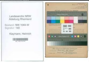 Entnazifizierung Heinrich Klaymann , geb. 13.04.1906 (Landwirt)