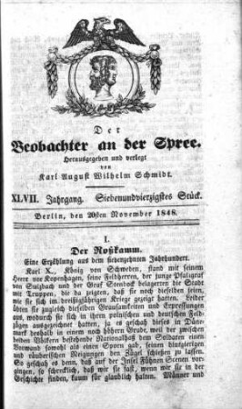 47. Stueck, 20. November 1848