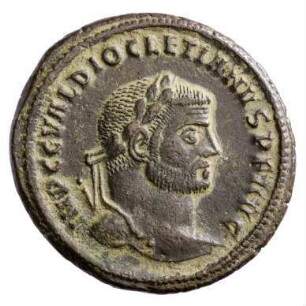 Münze, Follis, 296 - 297 n. Chr.