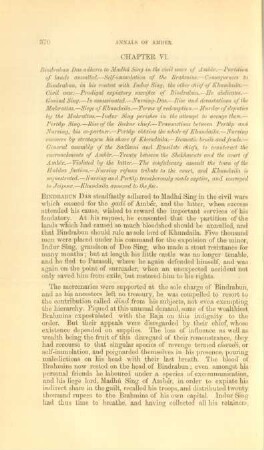 Chapter VI. Bindrabun Das Adheres to Madhú Sing in the civil wars of Ambér ...