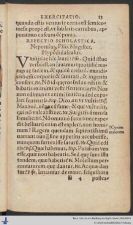 Refectio Scholastica.