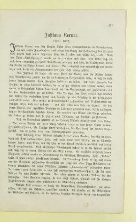 Justinus Kerner. 1786 - 1862