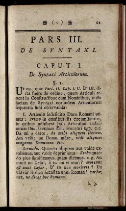 Pars III. De Syntaxi