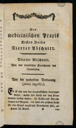 1-328, Vierter Abschnitt. Von den innerlichen Krankheiten des Unterleibes