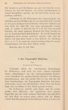 3. Zur Topographie Babylons