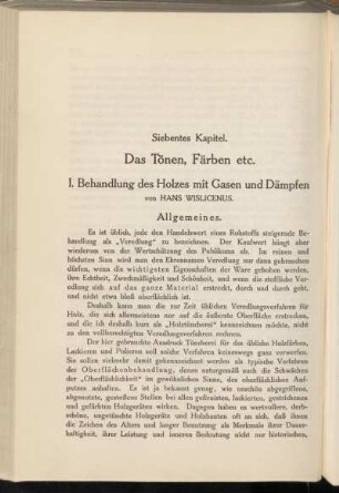 Siebentes Kapitel. Das Tönen, Färben etc.