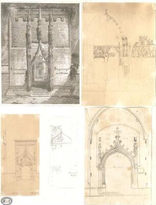 Lange, Ludwig; Lange - Archiv: IV.2 Gotik in Deutschland - Portale, u. a. Baden, Landshut (Ansicht, Teilansichten)