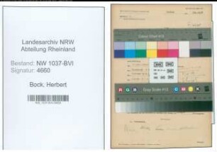 Entnazifizierung Herbert Bock , geb. 25.10.1906 (Postdirektor)