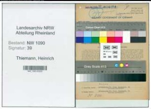 Entnazifizierung Heinrich Thiemann , geb. 23.05.1892 (Polizist)