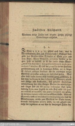 Zwölfter Abschnitt. Worinnen einige Zusätze und einzelne hierher gehörige Bemerkungen enthalten