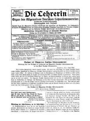 Mitteilung der Schriftleitung an die Lehrerinnen
