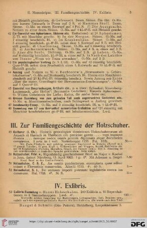 III. Zur Familiengeschichte der Holzschuher (Nr. 49-52)
