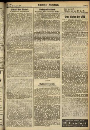 Zweite Ausgabe vom Dienstag, den 12. Dezember 1933.