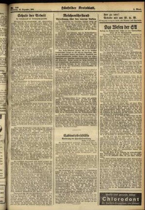 Zweite Ausgabe vom Dienstag, den 12. Dezember 1933.