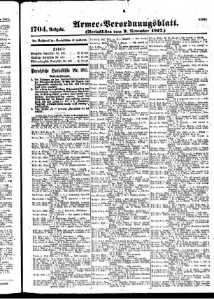 1704. Ausgabe. Freitag, 9. November 1917
