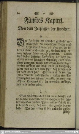 Fünftes Kapitel. Von dem Zerfressen der Knochen