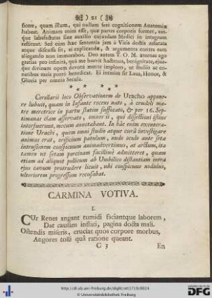 Carmina Votiva.